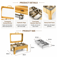 YITIAN Set Chauffe-Plats et Buffets Modernes pour Mariages et Événements, Matériel de Restauration, Réchaud de Buffet en Métal, Plat Chafing Dish en Acier Inoxydable
