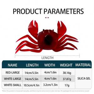 Señuelo <span class=keywords><strong>de</strong></span> cangrejo <span class=keywords><strong>de</strong></span> 10,5 cm y 14cm, simulación 3D Artificial, cebo suave <span class=keywords><strong>de</strong></span> goma <span class=keywords><strong>de</strong></span> silicona <span class=keywords><strong>de</strong></span> PVC, Señuelos <span class=keywords><strong>de</strong></span> Pesca <span class=keywords><strong>de</strong></span> cangrejo rojo - Product Image 6