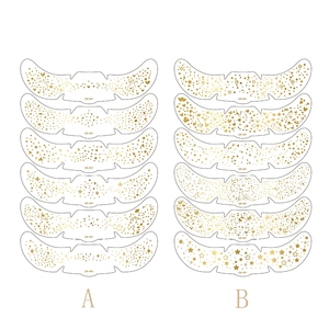 Glitter Freckles Face <b>Tattoo</b> Sticker Gold Silver Water Transfer Makeup Patch for Party Stage - Product Image 2