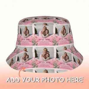 Gorra de Verano Ligera Personalizable de Poliéster, Sombrero de Pescador con Estampado Floral, Regalo Perfecto para el Día de la Madre, para Mamá, para Pescar - Product Image 3