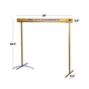 Centros de Mesa Altos de Metal Dorado para Bodas, Portavelas Largos, Bandejas Decorativas para Mesas - Product Image 2