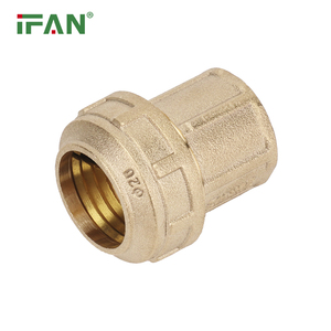 IFAN Hot Bán 20-63 Mét <span class=keywords><strong>Brass</strong></span> nén phù hợp ổ cắm khuỷu tay khớp nối tất cả các loại PE <span class=keywords><strong>Brass</strong></span> phụ kiện - Product Image 6