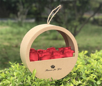 Boîte en papier carton ronde personnalisée de luxe, coffret cadeau en papier d'emballage de fleurs, boîte en papier pour bricolage