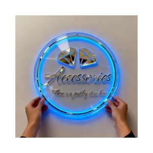 Enseigne lumineuse LED personnalisée pour salon de coiffure, enseigne en acrylique rétroéclairée, enseigne au néon pour salon de coiffure, dropshipping - Product Image 1