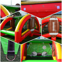 Jeu de lancer de football interactif gonflable haut de gamme pour défi de quartier-marcheur, jeu de sport de carnaval pour la location extérieure