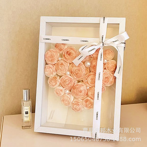 Wooden Preserved Flower <b>Frame</b> Rectangle Solid Wood Handicraft Display Storage Modern Simple Style - Product Image 4