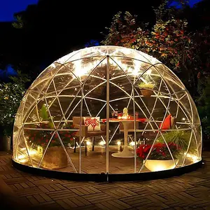 3m/3.6m/4m Trasparente Igloo Tenda a Cupola per il Ristorante e Giardino di Casa con Barre di Acciaio
