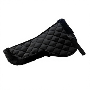Pad d'équitation sans selle avec étriers |   Selle sans arceau doublée en polaire |   Vêtement d'équitation respirant et confortable avec extérieur en coton - Product Image 1