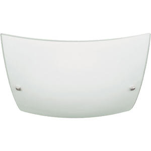 MARSELHA 2xE27 Large <b>Square</b> Plain <b>Ceiling</b> <b>Light</b> Opaque L.40xAn.40xAl.10cm - Product Image 1