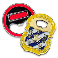 Fabrication OEM - Porte-clés en alliage de zinc avec logo métallique, ouvre-bouteille en forme de carte ou de pièce de monnaie, ouvre-bouteille personnalisé pour bière