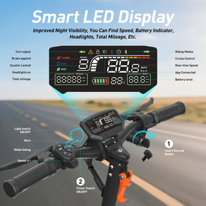 Tufront Latest Model 1000W Motor Foldable Intelligent <b>Sensor</b> Waterproof Lithium Battery Aluminum Dual Scooter E3 Two-wheel Elect - Product Image 4