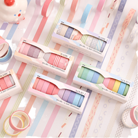 Vente en gros de 6 rouleaux de ruban de masquage Washi 2mm de large coloré décoratif bricolage artisanat d'art pour journalisation Scrapbooking impression offset