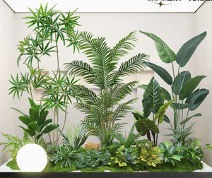 Plantas Artificiales de Peonía Verde con Alambre, Decoración Biónica para Interiores, Combinación de Paisajismo, Decoraciones de Lujo para Ventanas y Pisos - Product Image 6