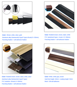 Bande d'étanchéité inférieure <span class=keywords><strong>de</strong></span> <span class=keywords><strong>porte</strong></span> en alliage d'aluminium PP Hair à montage facile pour la chambre et le salon - Product Image 6