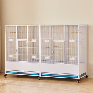 Kandang Burung Terbang untuk Burung Beo & Merpati, Kandang Besar dari Kawat Baja Galvanis Terenkripsi Anti Tikus dengan Baki dan Kotak Plastik - Product Image 3