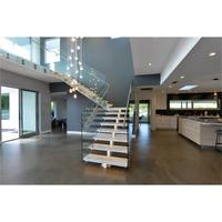 CBMmart escaliers flottants mono stringer Escalier intérieur droit en métal d'occasion en usine