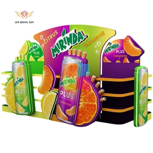 Напитки, безалкогольные напитки, металлический напольный стенд, полка из гофрированной бумаги, печать, индивидуальный материал для отделки поверхности, картон - Product Image 6