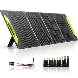 ชุดแผงโซลาร์เซลล์แบบพับได้ 100W/400W พร้อมตัวควบคุมเครื่องชาร์จพลังงานแสงอาทิตย์ USB-C USB-A สำหรับสถานีไฟฟ้า แคมป์ปิ้ง RV - Product Image 1