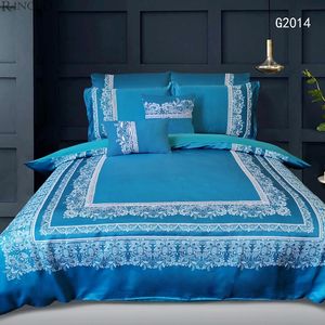 兰乔3套羽绒被套合格被套枕套套装蓝色印花床上用品套 - Product Image 6