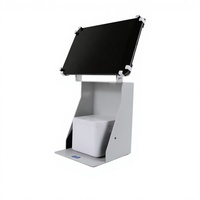 Support universel pour tablette de point de vente avec plateau pour imprimante, support d'affichage métallique multi-angles 10-15 pouces pour caisse de magasin et système de point de vente PS-504