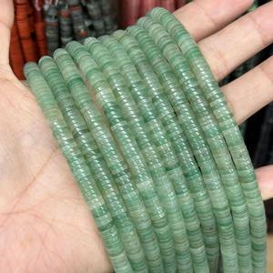 Cuentas de piedra de ágata de cristal Natural Heishi de 6X1mm, cuentas espaciadoras de Aventurina, cuentas de piedras preciosas con forma de neumático de disco de joyería DIY - Product Image 2