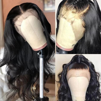 Perruque frontale en dentelle HD transparente naturelle suisse de 30 à 40 pouces, perruques frontales en dentelle ondulée 100 % cheveux humains brésiliens pour revendeurs