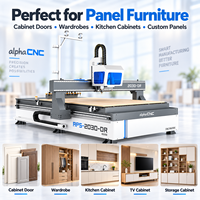 Machine de fraisage CNC Alpha Atc pour le perçage du contreplaqué, du MDF et du bois, machine de fraisage CNC 1325 pour la fabrication de meubles et d'armoires