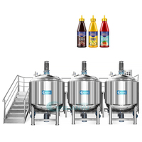 Ligne de production de mélangeurs scellés, réservoir de mélange pour mayonnaise, ketchup, sauce chili, mélangeur pour sauce aux huîtres