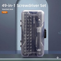 Jeu de tournevis de précision 49-en-1, outils de réparation numériques multifonctionnels pour le démontage de lunettes, d'ordinateurs portables et de téléphones mobiles