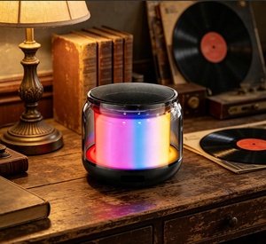 רמקול בלוטות' RGB DS106PRO עם אפקטים של תאורה צבעונית, נייד, קטן, תומך בכרטיס TF, כניסת AUX, מתאים למחשב שולחני, מחשב נייד וסמארטפון. - Product Image 1