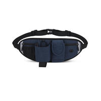 Freihändige Haustier-Reisetasche, kompakte Hunde-Snacktasche mit verstecktem Wasserflaschenhalter für tägliche Spaziergänge, Joggen und Wandern