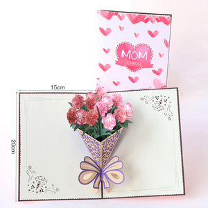 Impresión <span class=keywords><strong>de</strong></span> Tarjetas <span class=keywords><strong>de</strong></span> Felicitación Personalizadas, Tarjetas <span class=keywords><strong>de</strong></span> Felicitación Emergentes para el Día <span class=keywords><strong>de</strong></span> la Madre con Flores - Product Image 5