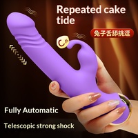 Sihande SHD-S522 Hasenförmiger Teleskopischer Automatischer Vibrator mit Schnellem Stoßen Elektrischer Dildo 59 DB Geräuschpegel für Frauen