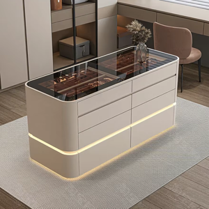Armoire îlot pour <span class=keywords><strong>dressing</strong></span>, style français, en bois massif, haut de gamme, avec rangement pour bijoux, commode à tiroirs double face sur pied pour chambre à coucher - Product Image 1