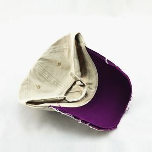 Nouveau produit : Casquettes de baseball et casquettes Dad Hats en denim vierge, souples, non structurées, délavées, vieillies, vintage, sportives, avec lettres, taille ajustable - Product Image 6