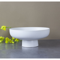 Noir blanc grand pot de fleur en céramique en forme de bol de grande taille Vase de table en porcelaine de luxe décor à la maison pour salon bureau