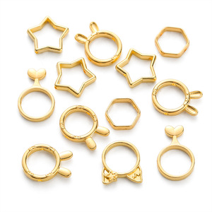 Gold Alloy Mixed Shape <b>Ring</b> Findings For DIY Jewelry Making 10pcs - Product Image 1