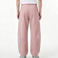 Pantalon cargo tissé à jambe large et coupe incurvée avec broderie personnalisée - Pantalon utilitaire multi-poches à coupe ample pour le streetwear masculin