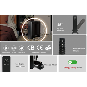 Calentador de Aceite para Habitaciones con Control por Aplicación Wifi, 220v-240v/2500w, Radiador de Aceite con 13 Aletas Oh-300xa, Calentador de Aceite Térmico con Wifi - Product Image 4