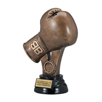 Figurine de gant de boxe en résine rouge Weivista, trophée de boxe