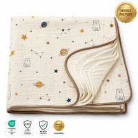 Manta para Bebé OEM/ODM de 6 Capas de Bambú y Algodón, Certificación OEKO-TEX y BSCI, Precio de Fábrica, Fabricante al por Mayor de Mantas de Gasa para Bebé