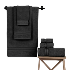 Set di <span class=keywords><strong>Asciugamani</strong></span> in Cotone 100% Nero Tinta Unita <span class=keywords><strong>per</strong></span> Salone, Asciugamano di Lusso con Cappuccio <span class=keywords><strong>per</strong></span> Spiaggia <span class=keywords><strong>e</strong></span> Bagno, Asciugamano Monouso <span class=keywords><strong>per</strong></span> Palestra/Pulizia Cucina - Product Image 3