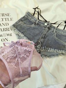 Tanga Retro de Encaje a la Moda con Cinturón Delgado - Tanga Sexy Transparente de Cintura Baja para Mujer - Product Image 5