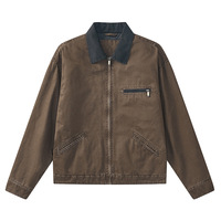 Nouvelle Collection Automne : Blouson Bomber Vintage Décontracté en Coton, Vêtement d'extérieur Coupe-Vent Écologique avec Fermeture Éclair