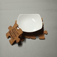 Sous-verres personnalisés en forme de puzzle, isolants thermiques et anti-brûlure, sets de table en liège écologiques pour bols à thé
