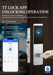 Cerradura Inteligente de Seguridad Grado C para Puerta de Hotel, Apartamento o <span class=keywords><strong>Airbnb</strong></span> con Acceso por Código/Llave/Tarjeta - Product Image 2