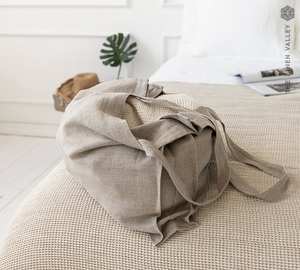 Bolsa de lino personalizada al por mayor 21x12x6 "| 50x30x14cm bolsa de compras ecológica rústica con colores personalizados regalo/uso en fiestas - Product Image 3