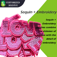 Ssororité personnalisé lettre grecque rose et vert sororité Bling transferts paillettes Patch pour vêtements
