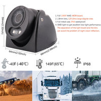 AI ADAS + DMAS 4-CH 4G GPS WIFI 1080P Mobile Vehicle Truck DVR Kit avec IR Waterproof Camera Remote View pour Fleet Truck Van Bus