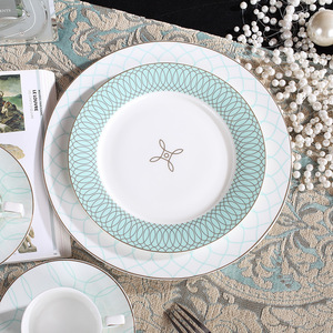 Hot Sale 4pcs Plate and Cup <b>Set</b> Ceramics Elegant <b>Bone</b> <b>China</b> <b>Dinner</b> Dish and Cup <b>Sets</b> - Product Image 2